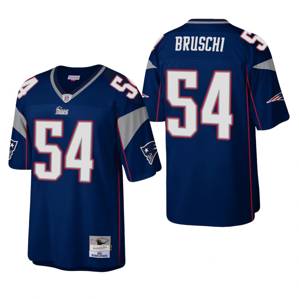New England Patriots Tedy Bruschi Navy Retired Player 2003 Legacy - Men's