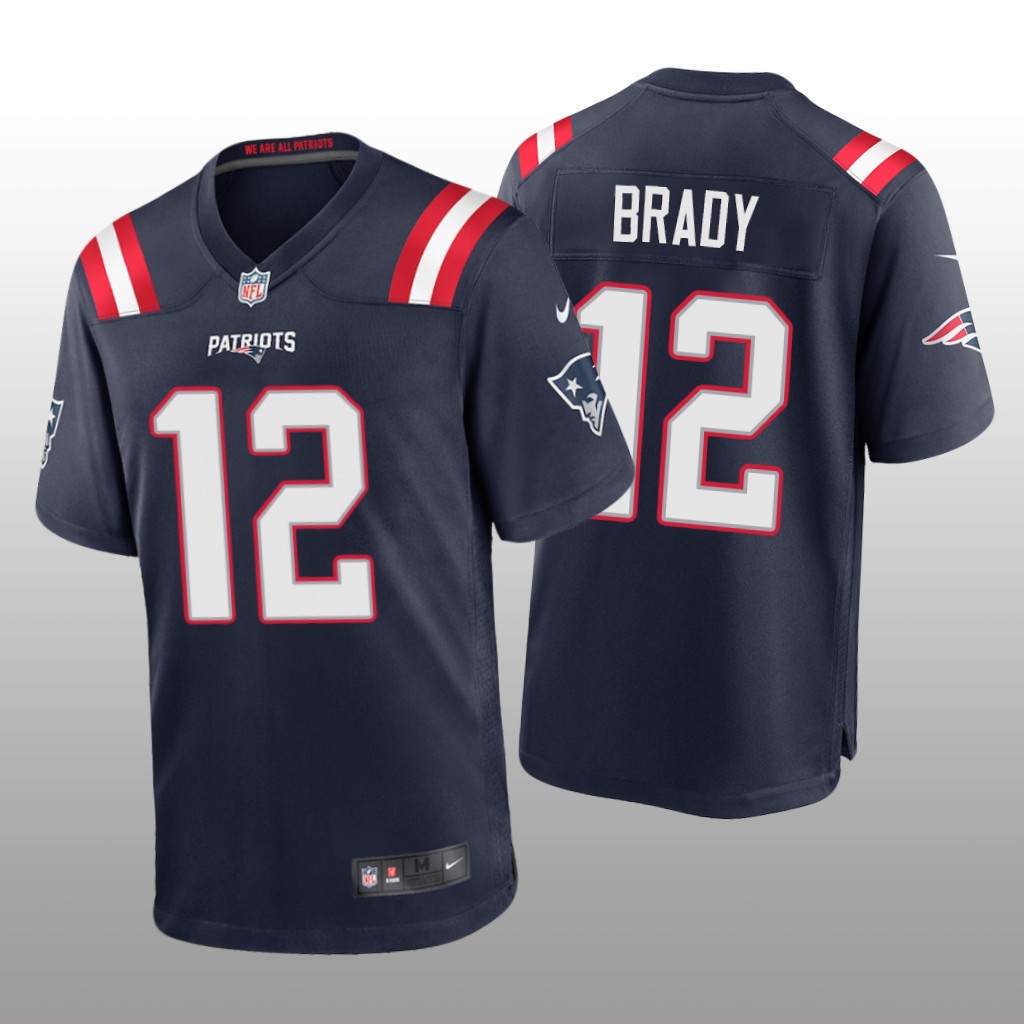 New England Patriots Tom Brady Navy Retired Player Game - Men's