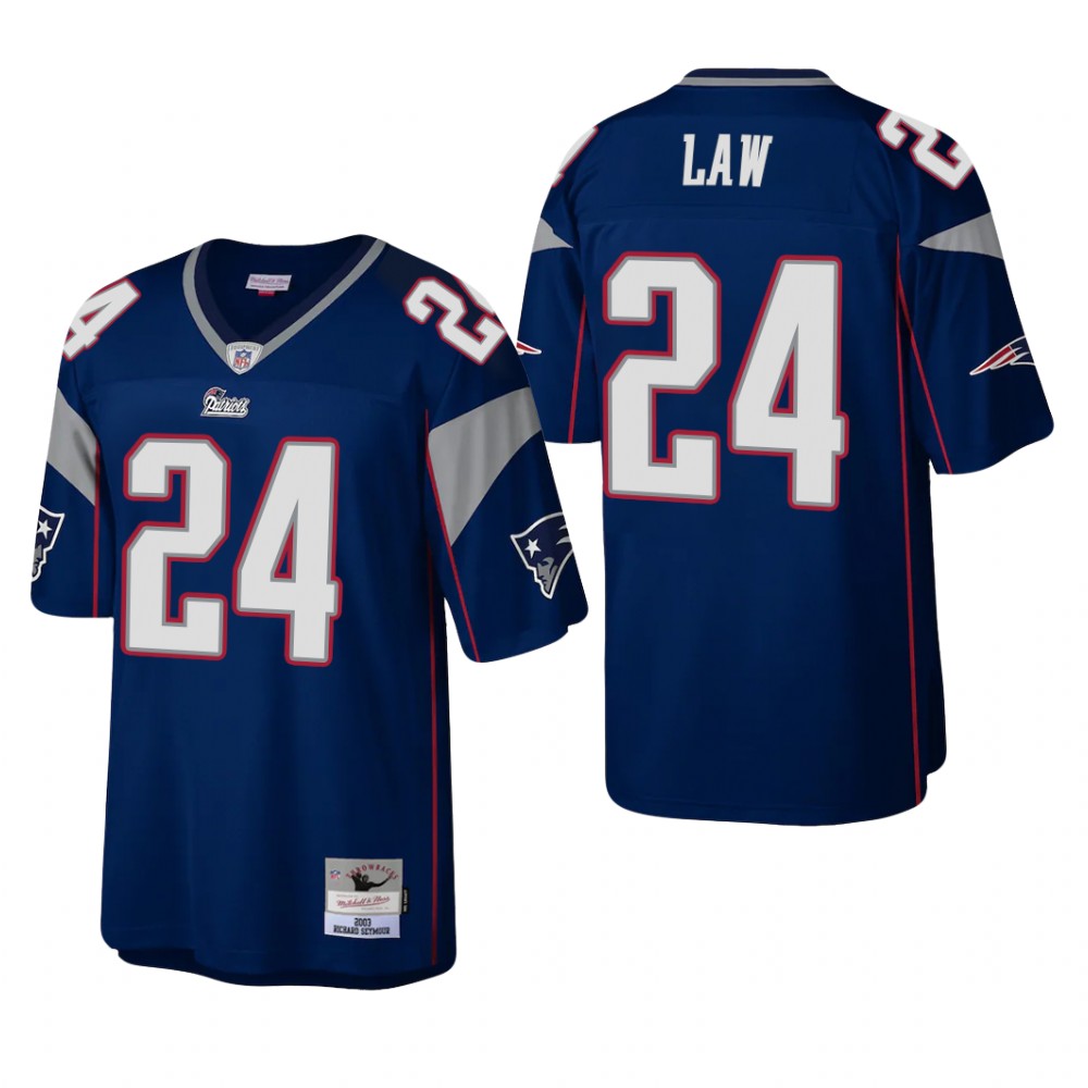 New England Patriots Ty Law Navy Retired Player 2003 Legacy - Men's