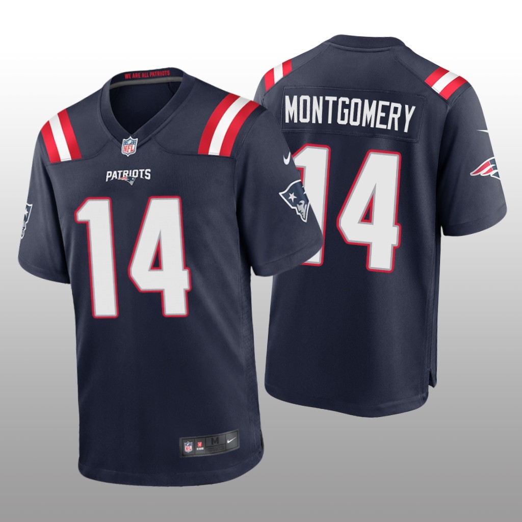 New England Patriots Ty Montgomery Navy Jersey Game - Men's