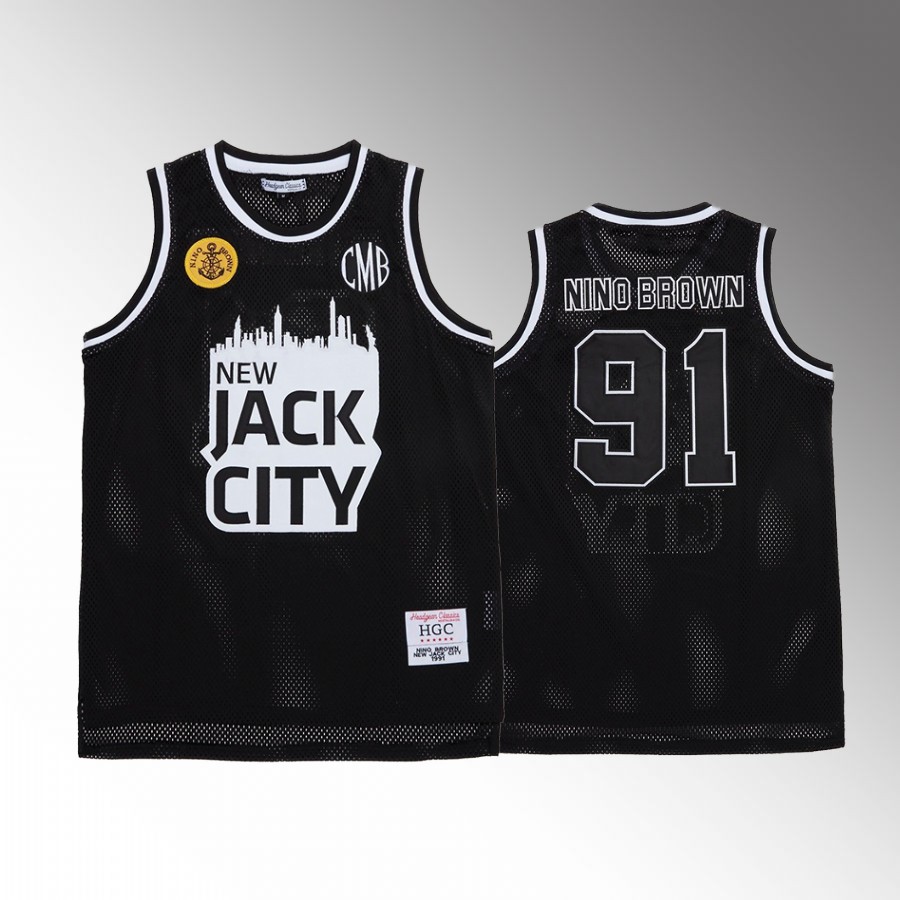 New Jack City Nino Brown Jersey 91 Black