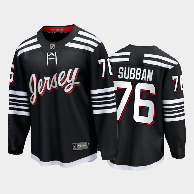 New Jersey Devils #76 P.K. Subban Black 2022 Alternate Premier Jersey