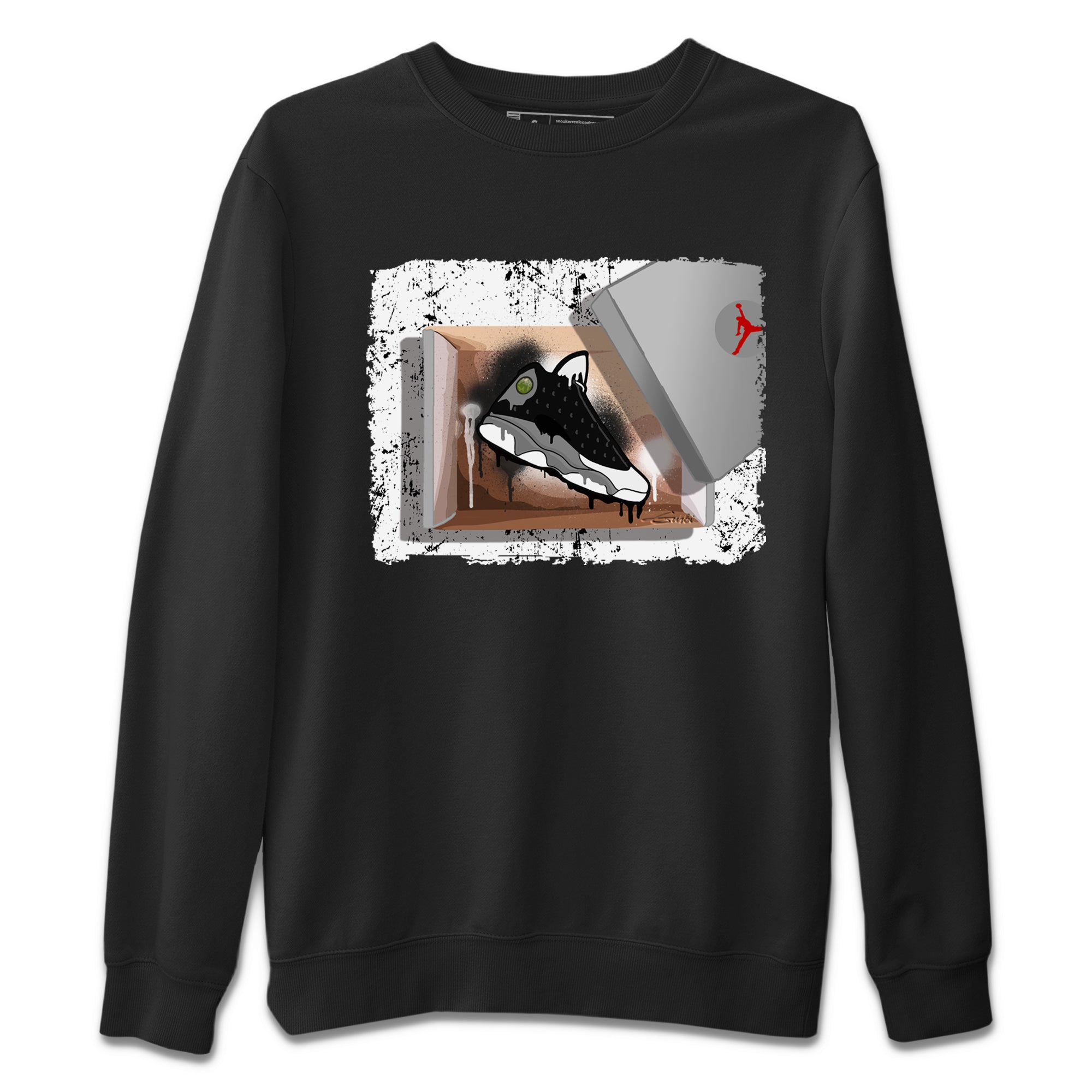 New Kicks Unisex Sweater – Air Jordan 13 Black Flint, Sneakers Matching Sweater
