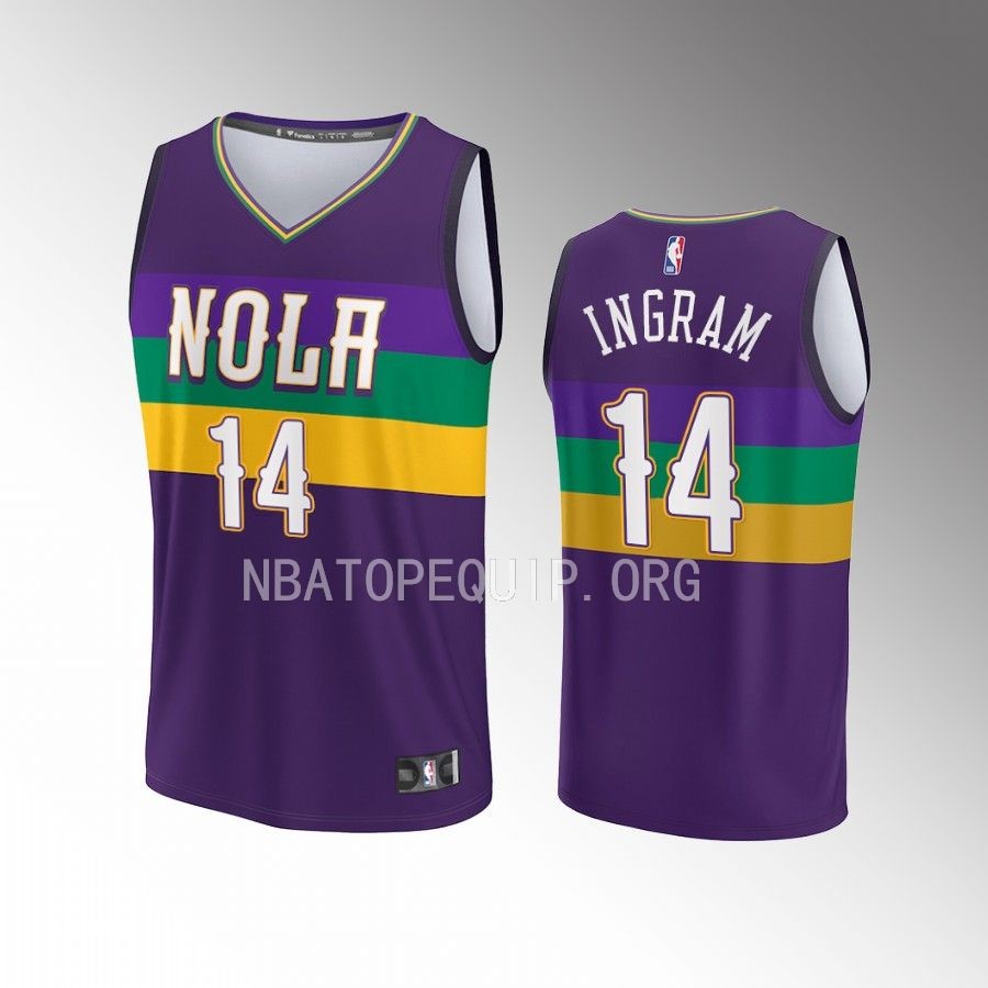 New Orleans Pelicans #14 Brandon Ingram City Edition Jersey 2022-23 Fastbreak Purple