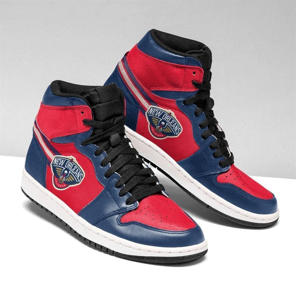 New Orleans Pelicans NBA Fashion Sneakers Basketball Shoes Leather High Top Air Jordan Sneaker, Air Jordan Hightop