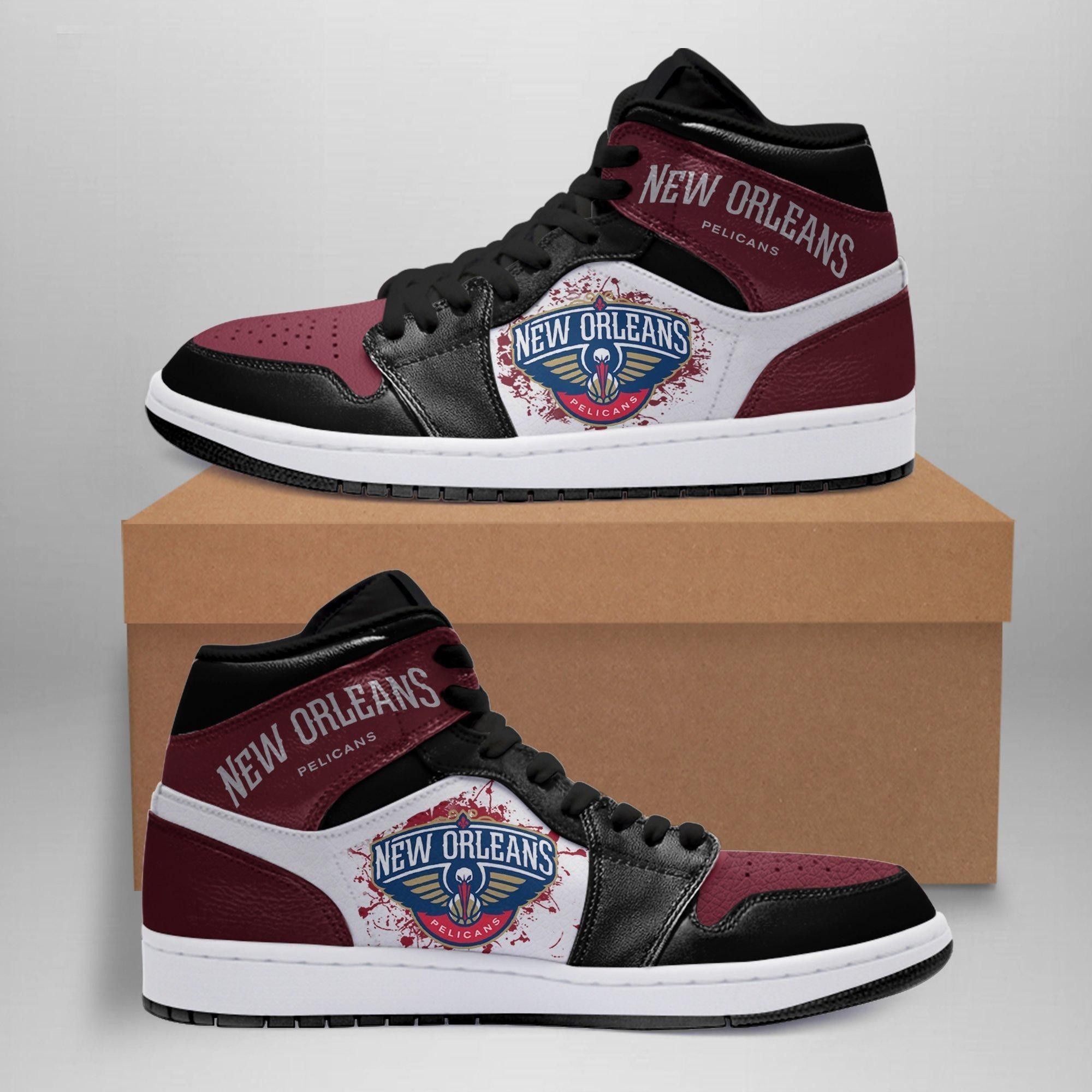 New Orleans Pelicans NBA Shoes Sport Basketball High Top Air Jordan Sneaker, Air Jordan Hightop