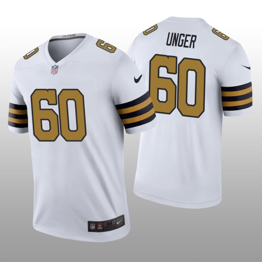 New Orleans Saints #60 Max Unger White legend color rush Jersey - Men's