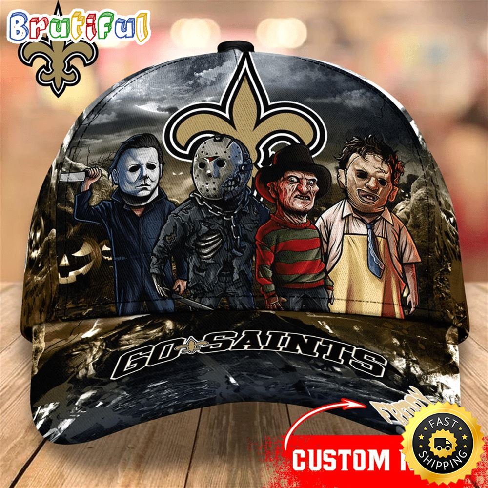 New Orleans Saints  Nfl Personalized Trending Cap Mixed Horror Movie Characters