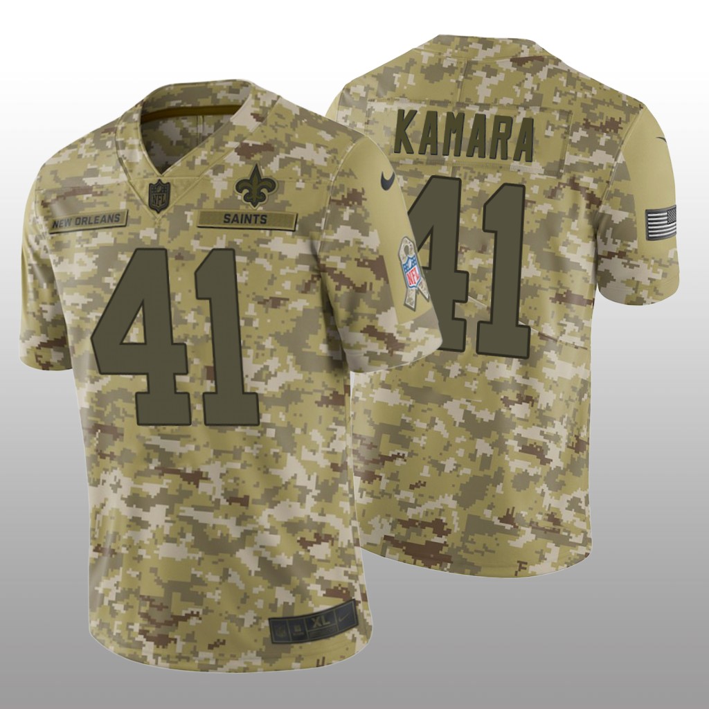 New Orleans Saints Alvin Kamara #41 Salute to Service Limited Jersey - Camo
