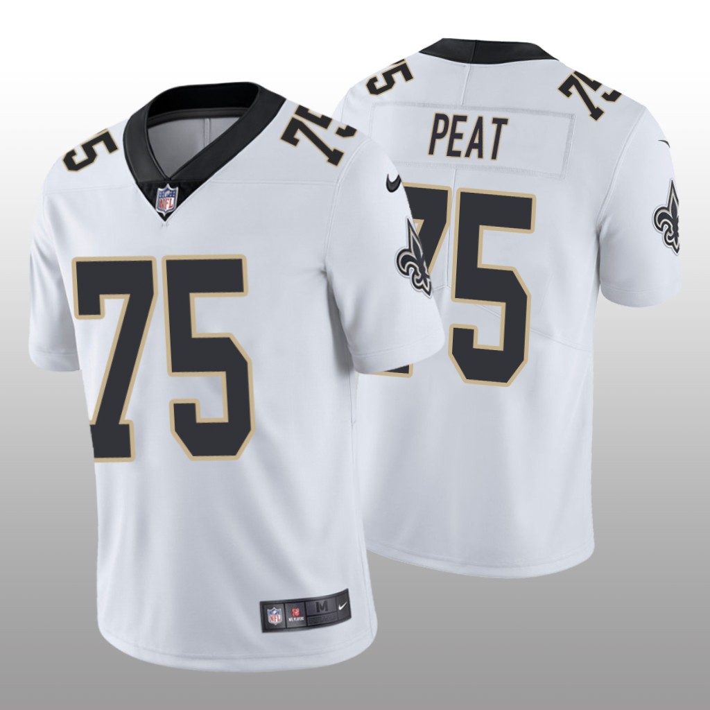 New Orleans Saints Andrus Peat White Jersey Vapor Limited - Men's