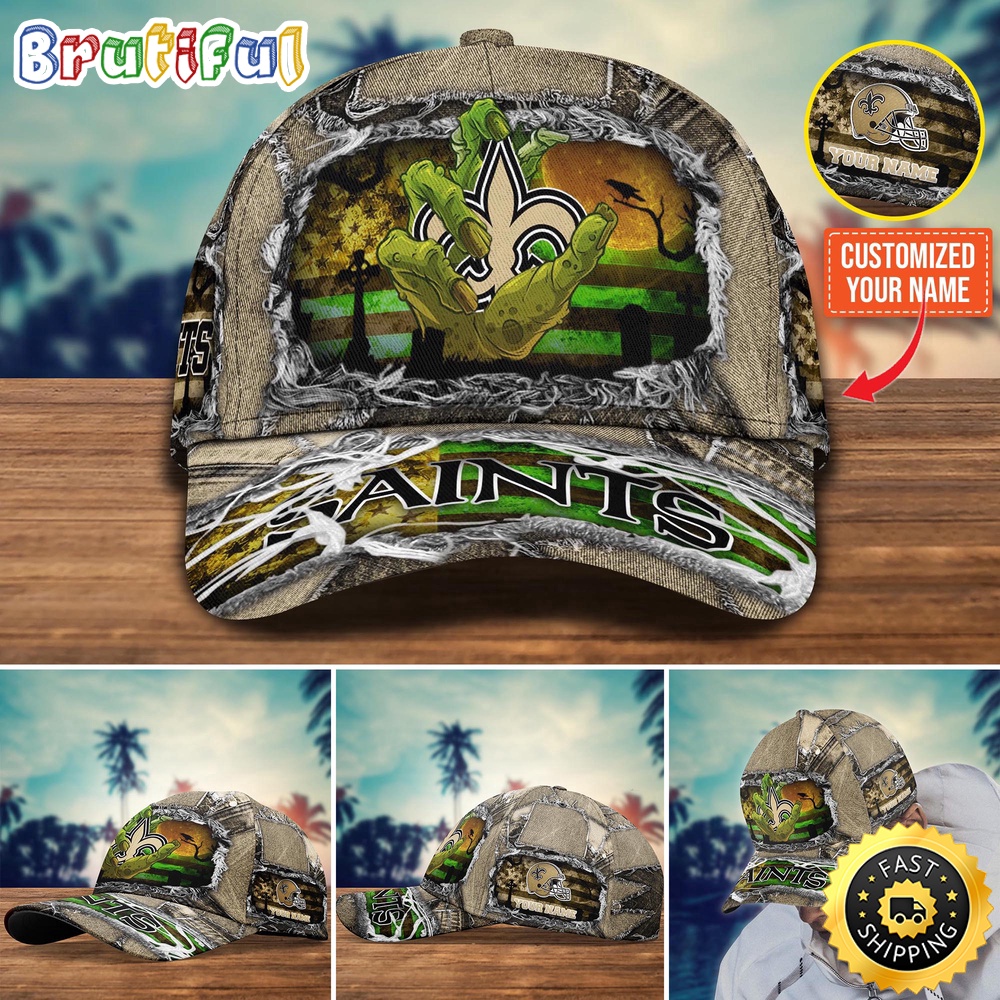 New Orleans Saints Baseball Cap Halloween Cap Customize For This Season