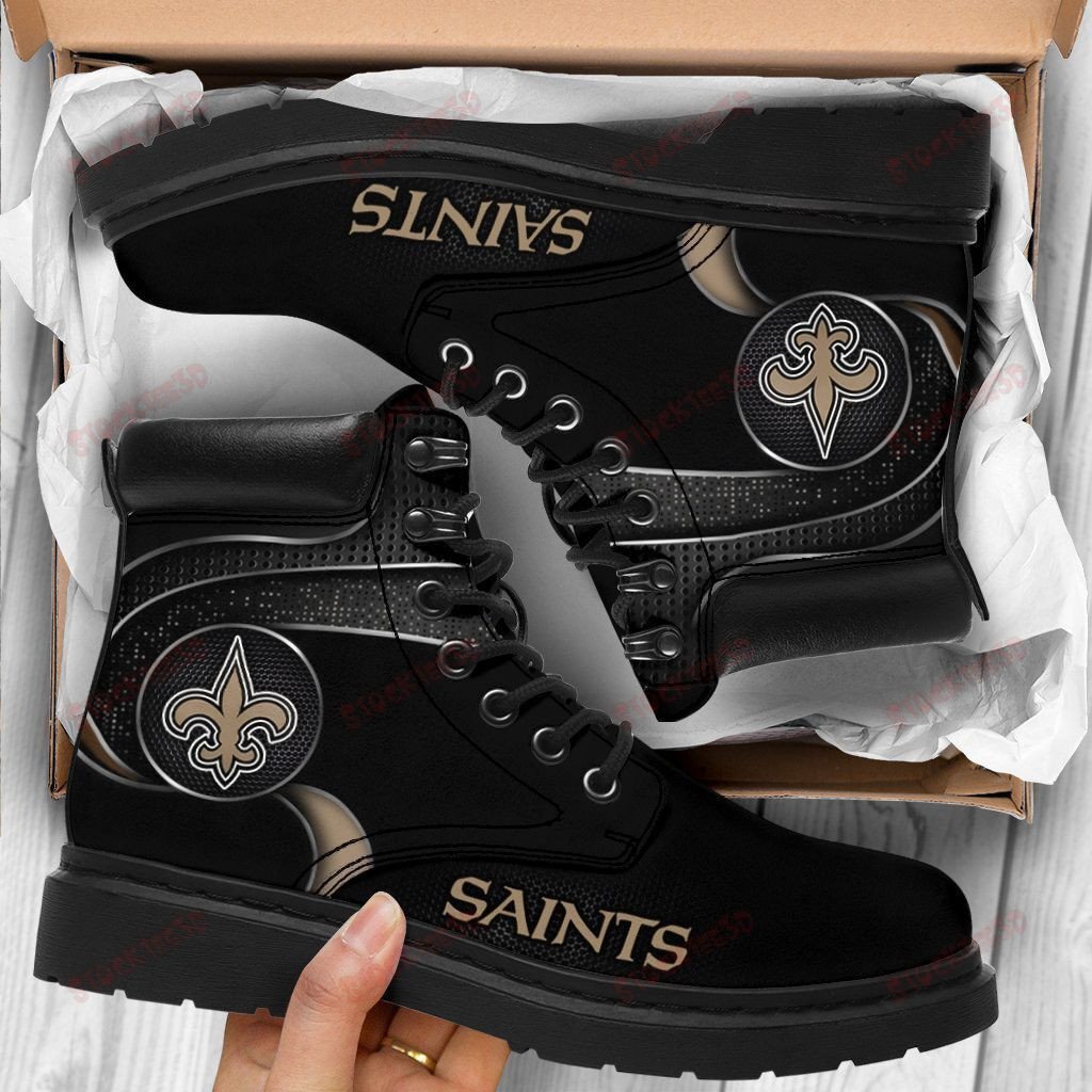 New Orleans Saints Boots – Premium Shoes/ Premium Leather Boots – Gift For Sports Lovers