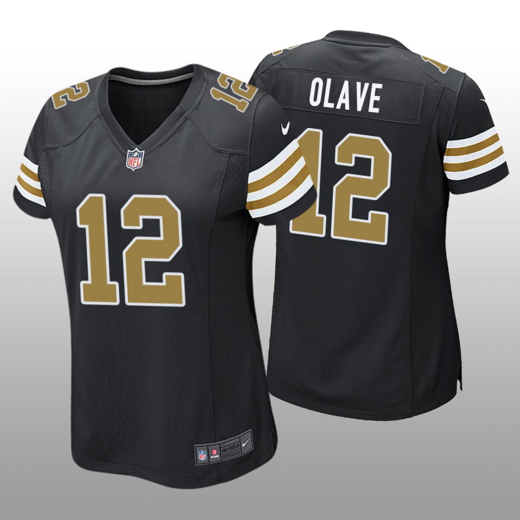 New Orleans Saints Chris Olave Black Jersey Alternate Game - Women's