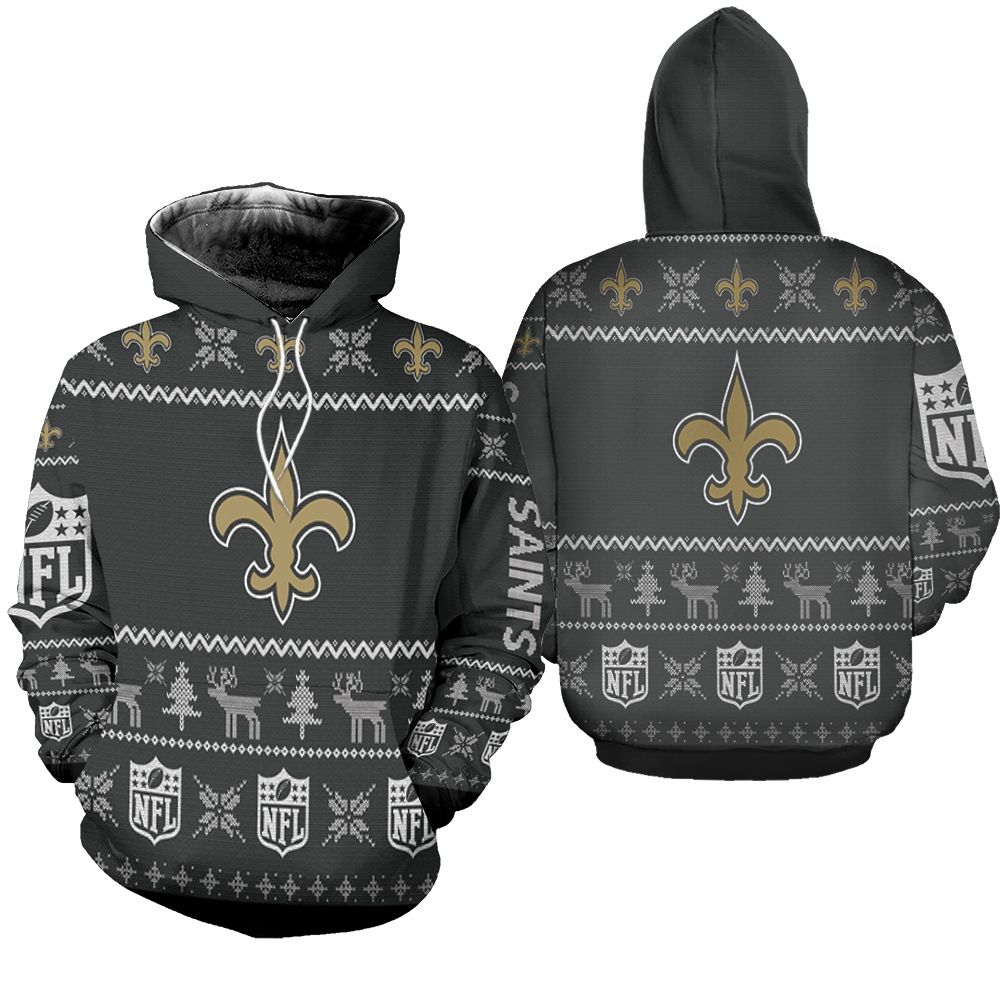 New Orleans Saints Christmas 3D Hoodie
