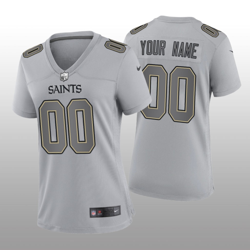 New Orleans Saints Custom Gray Jersey Atmosphere Fashion Game - Women's