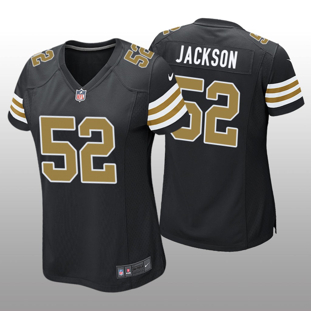 New Orleans Saints D'Marco Jackson Black Jersey Alternate Game - Women's