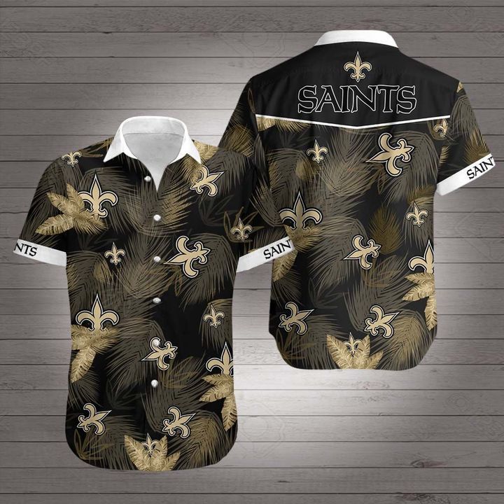 New Orleans Saints Floral Hawaiian Shirt Maria