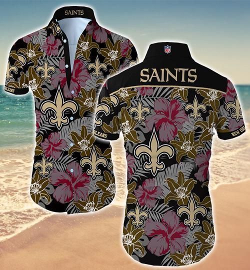New Orleans Saints Hawaii Fit Body Shirt Summer Wear Hawaii Shirt Hawaiian Beach