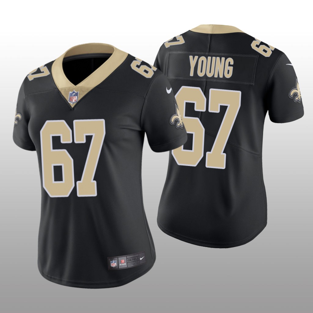 New Orleans Saints Landon Young Black Jersey Vapor Limited - Women's