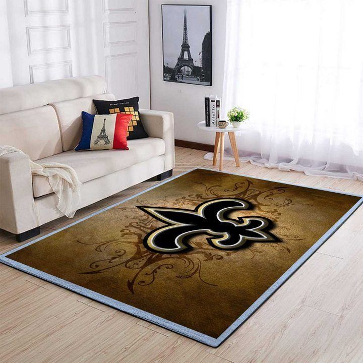New Orleans Saints Living Room Area Rectangle Rug