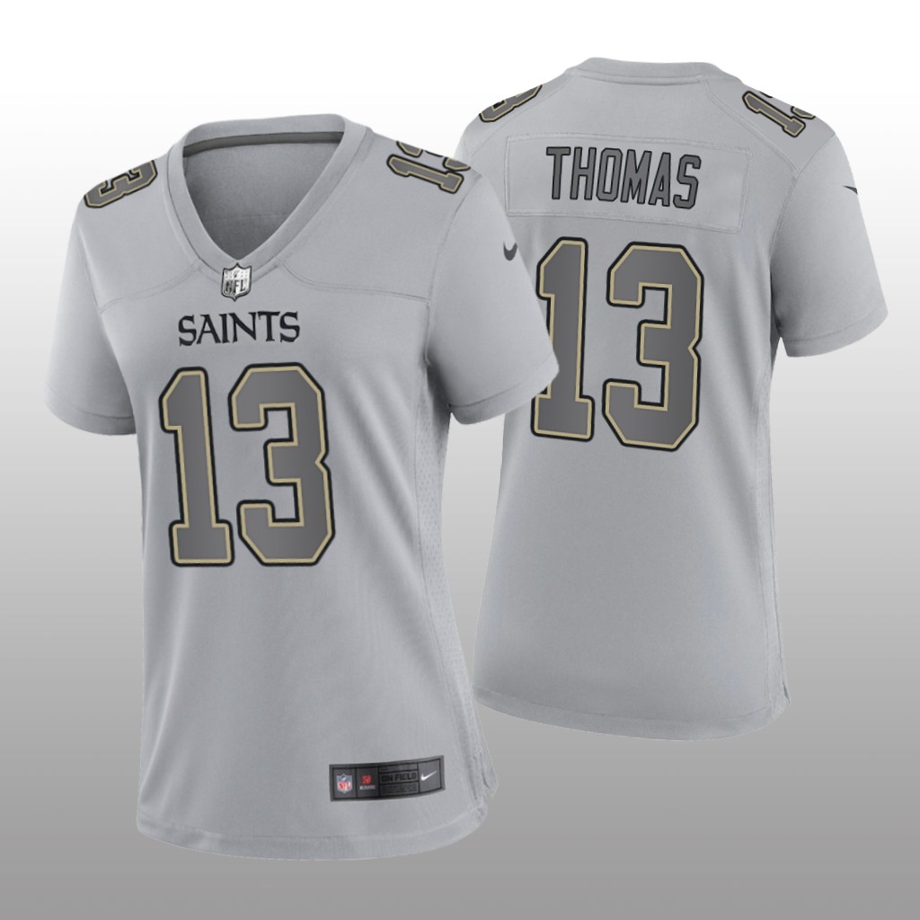 New Orleans Saints Michael Thomas Gray Jersey Atmosphere Fashion Game - Women's