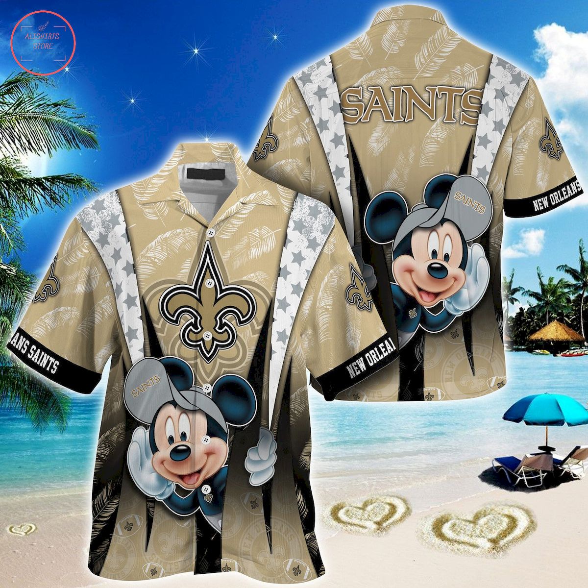 New Orleans Saints Mickey Mouse Ball Hawaiian Shirt