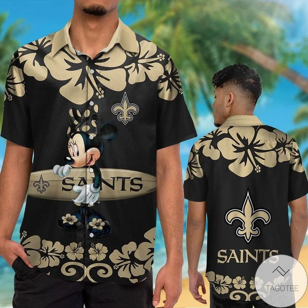 New Orleans Saints Minnie Mouse Hawaiian Shirt