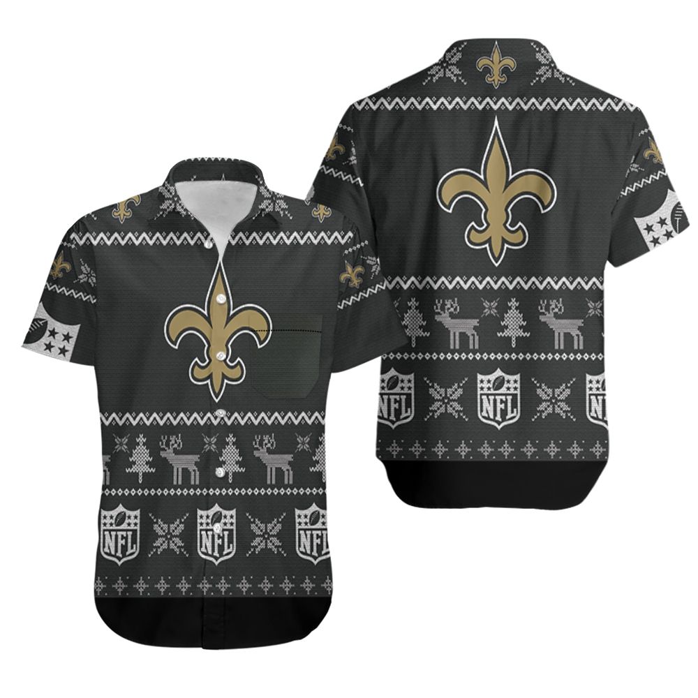 New Orleans Saints NFL christmas printed Hawaiian Shirt