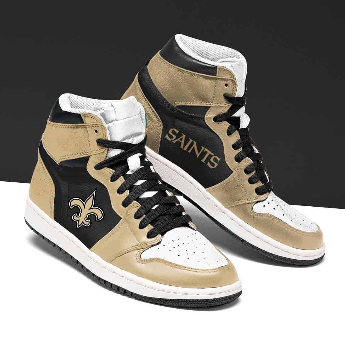 New Orleans Saints Nfl Men Sneaker Unique New Orleans Saints Shoes Sport Sneakers High Top Air Jordan Sneaker, Air Jordan Hightop