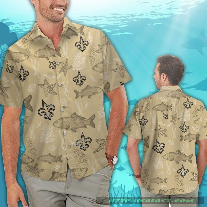 New Orleans Saints Ocean Fishes Hawaiian Shirt
