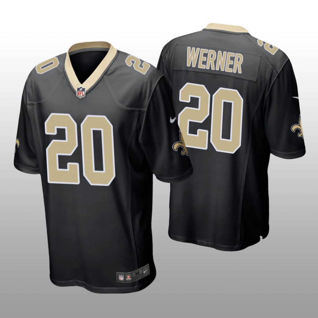 New Orleans Saints Pete Werner Black Jersey Game - Men's