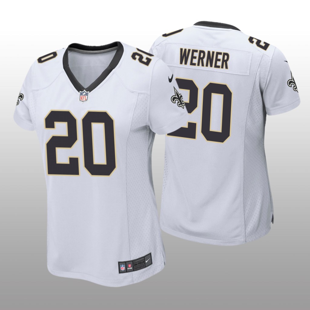 New Orleans Saints Pete Werner White Jersey Game - Women's