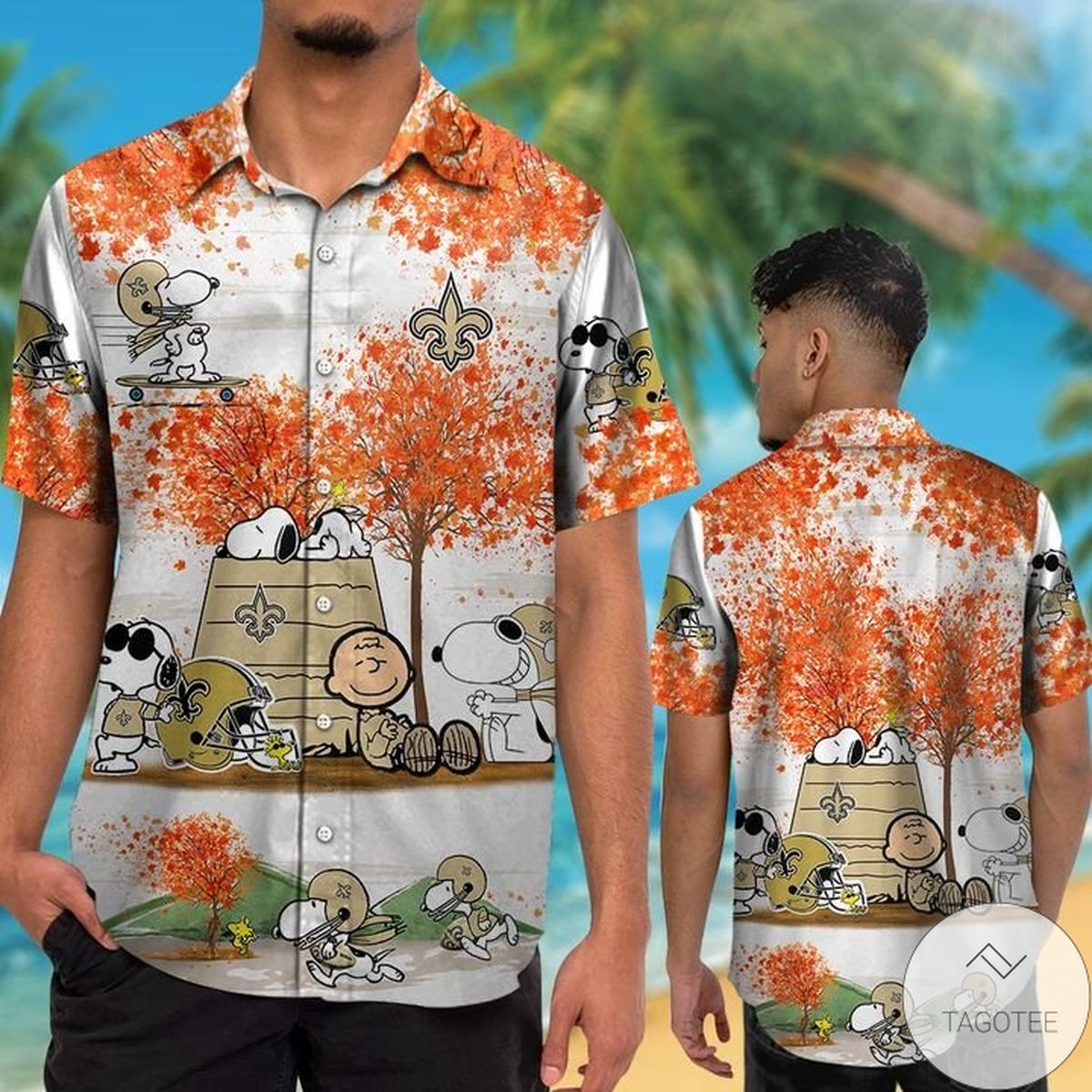 New Orleans Saints Snoopy Autumn Hawaiian Shirt