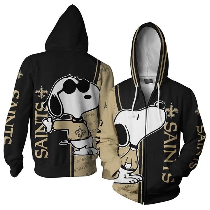 New orleans saints snoopy printed 3D Hoodie