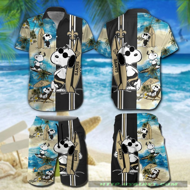 New Orleans Saints Snoopy Surfing Hawaiian Shirt