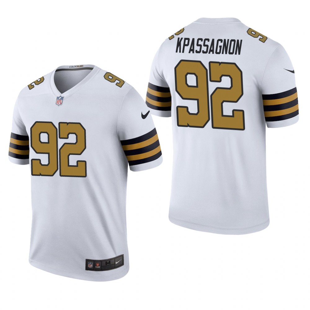 New Orleans Saints Tanoh Kpassagnon White Jersey Color Rush Legend – Men’s