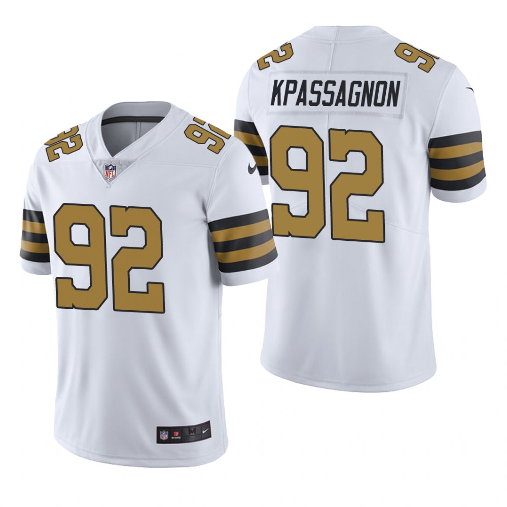 New Orleans Saints Tanoh Kpassagnon White Jersey Color Rush Limited - Men's
