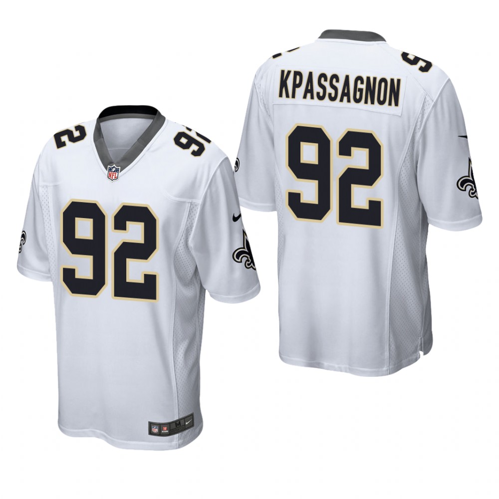 New Orleans Saints Tanoh Kpassagnon White Jersey Game - Men's