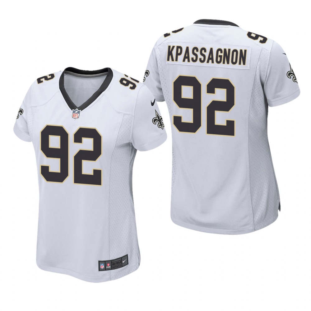 New Orleans Saints Tanoh Kpassagnon White Jersey Game - Women's