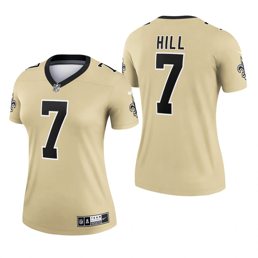 New Orleans Saints Taysom Hill Gold Jersey Inverted Legend - Women's