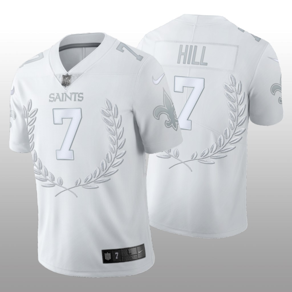 New Orleans Saints Taysom Hill White Jersey 2020 Platinum Limited