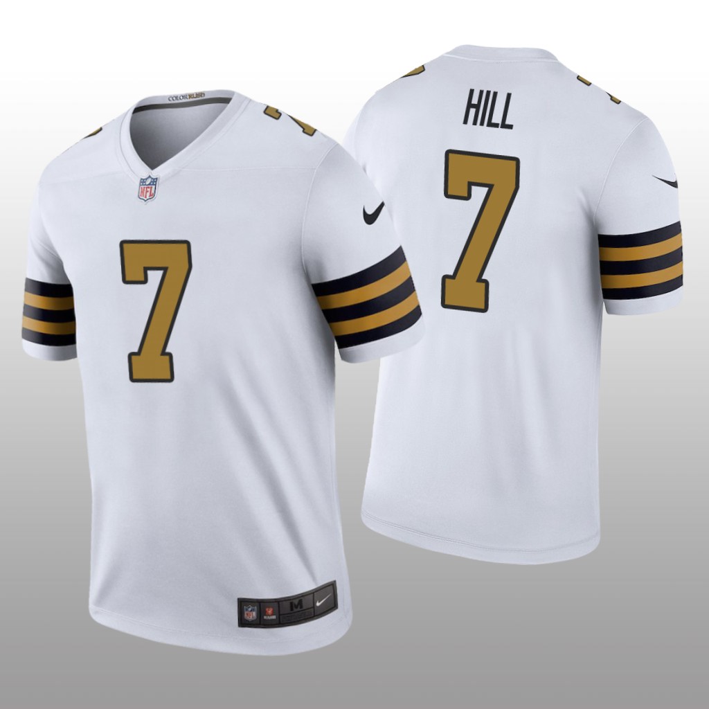 New Orleans Saints Taysom Hill White Jersey Color Rush Legend - Men
