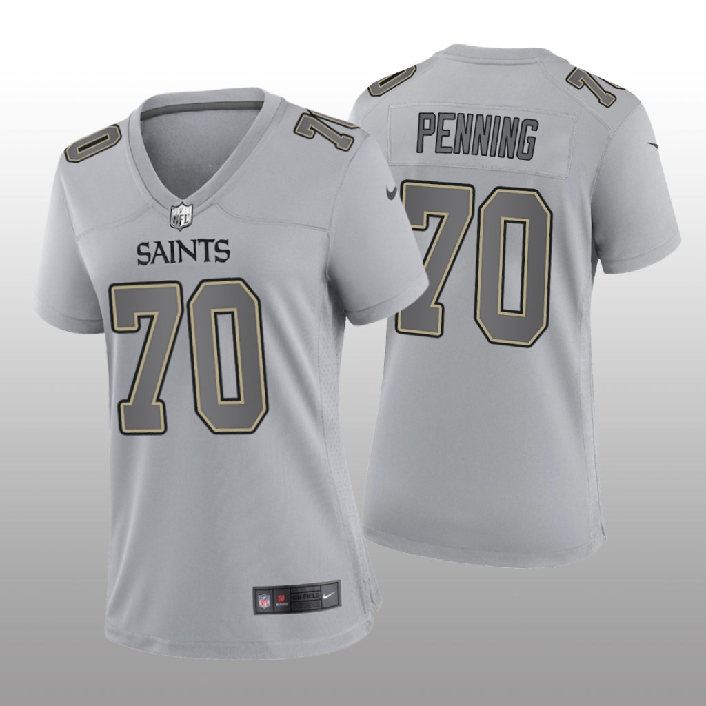 New Orleans Saints Trevor Penning Gray Jersey Atmosphere Fashion Game - Women's