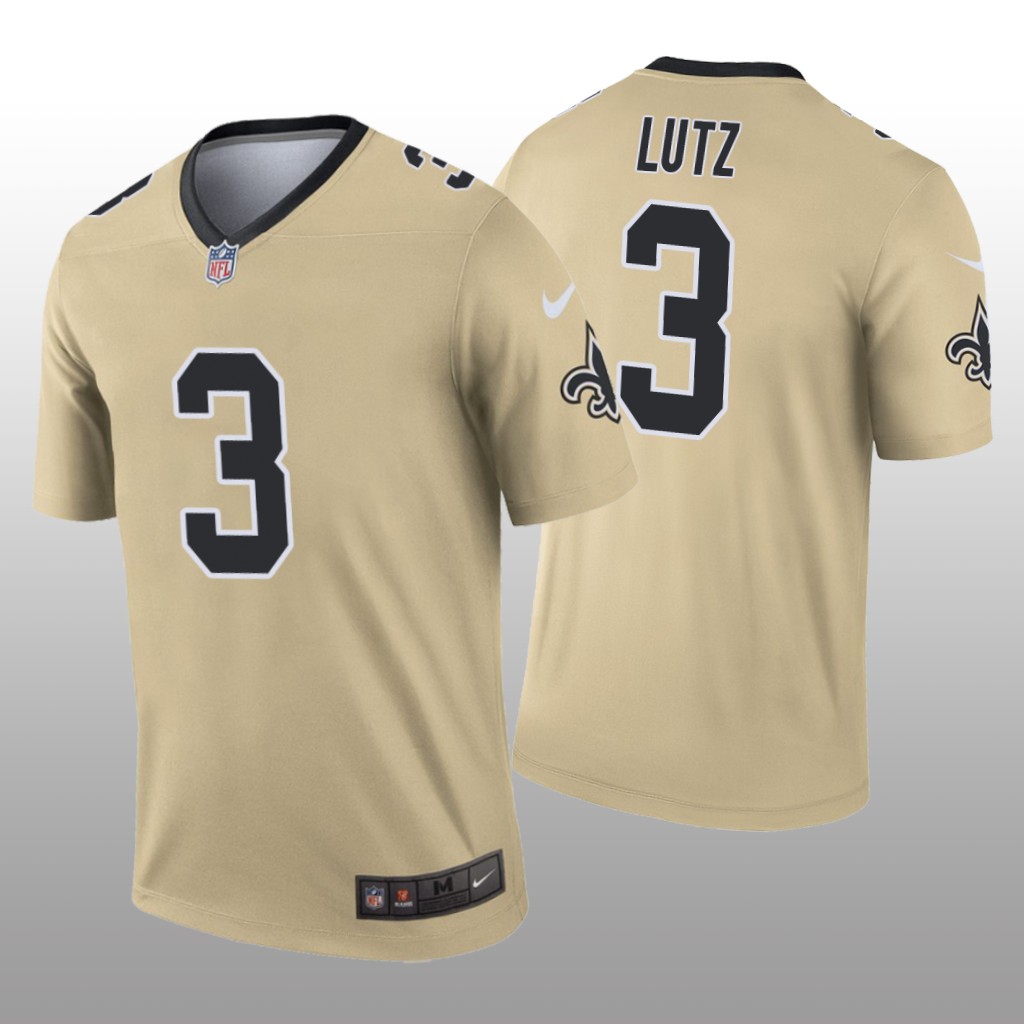 New Orleans Saints Wil Lutz Gold Jersey Inverted Legend - Men's