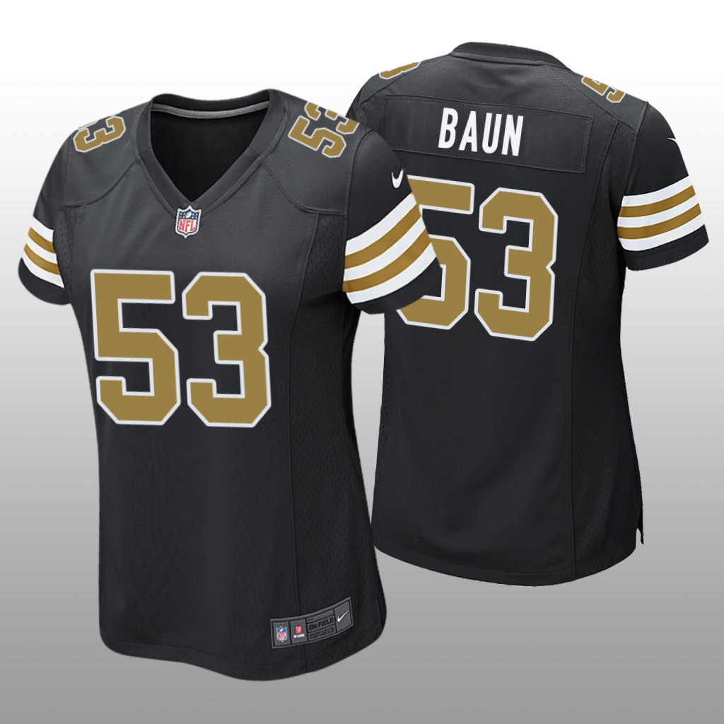 New Orleans Saints Zack Baun Black Jersey Alternate Game - Women's