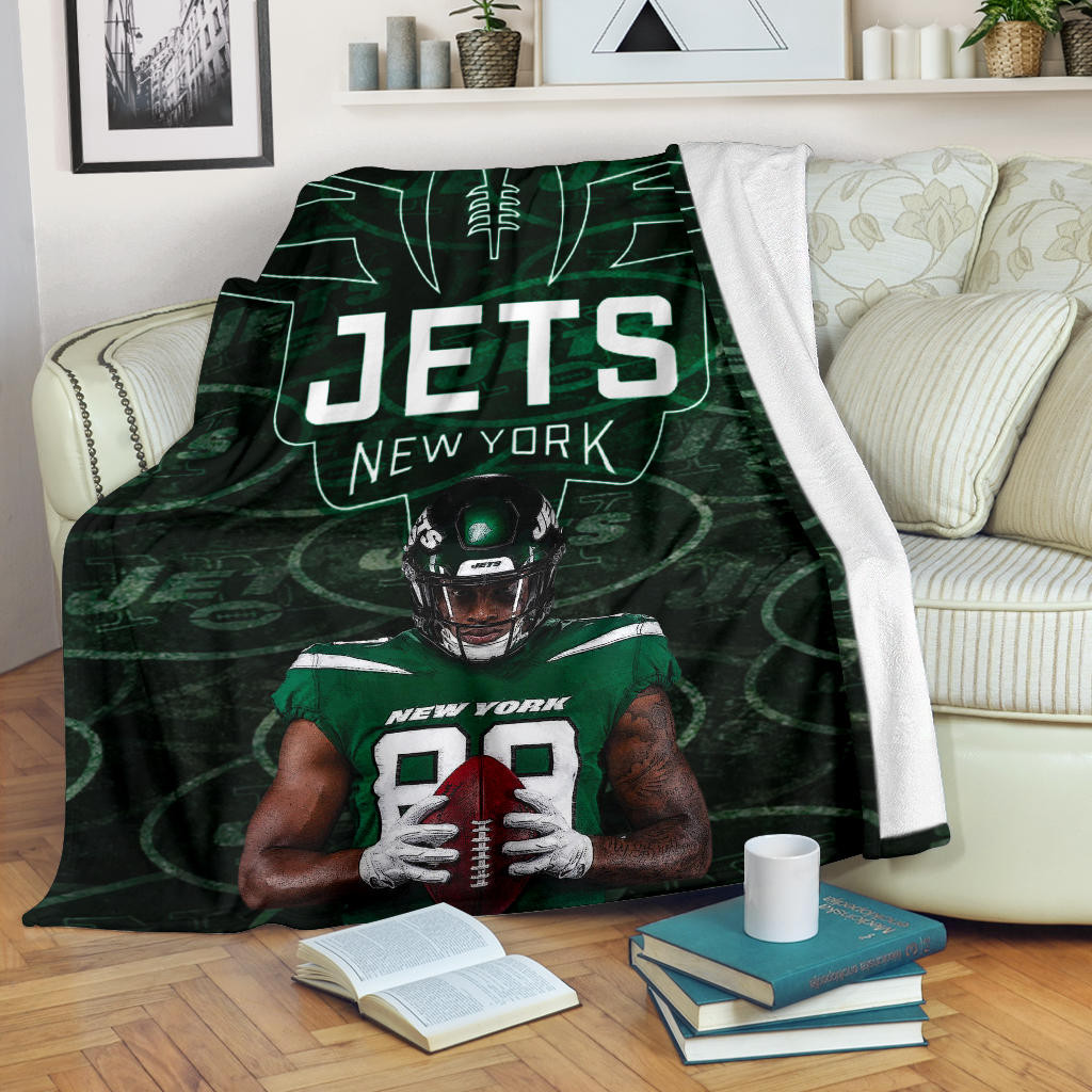New York American Football Jets Football Cool Player Dark Green Theme Fleece Blankets