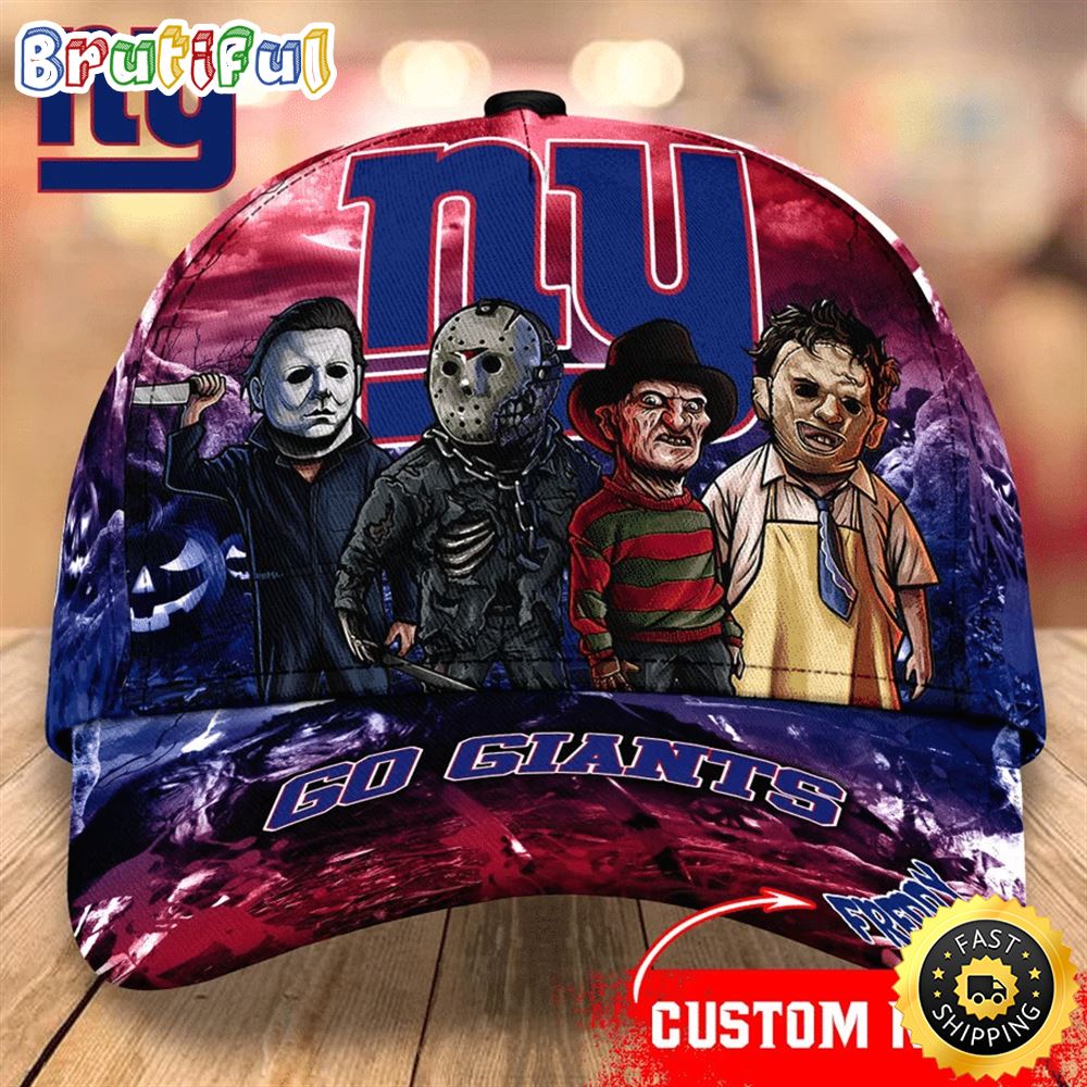 New York Giants  Nfl Personalized Trending Cap Mixed Horror Movie Characters