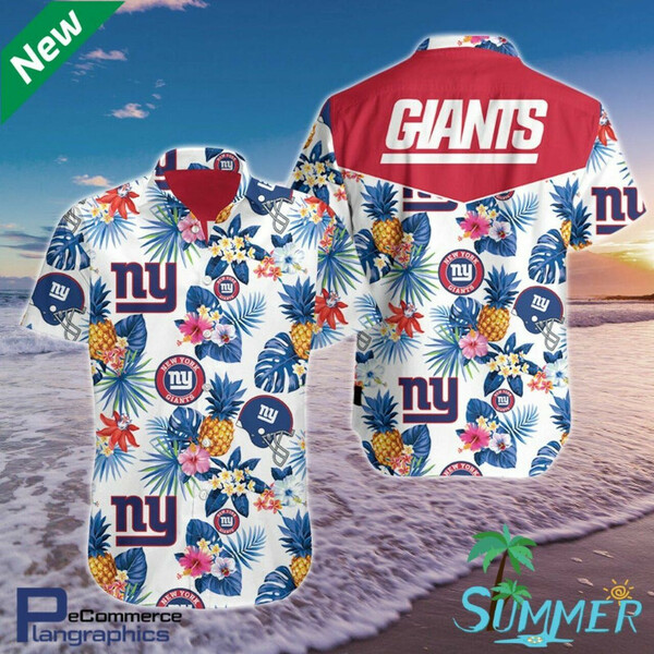 New York Giants Aloha Hawaiian Shirt