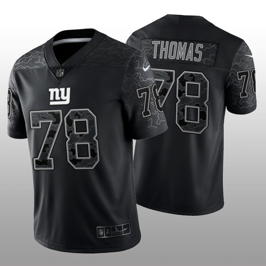 New York Giants Andrew Thomas Black Jersey Reflective Limited - Men's