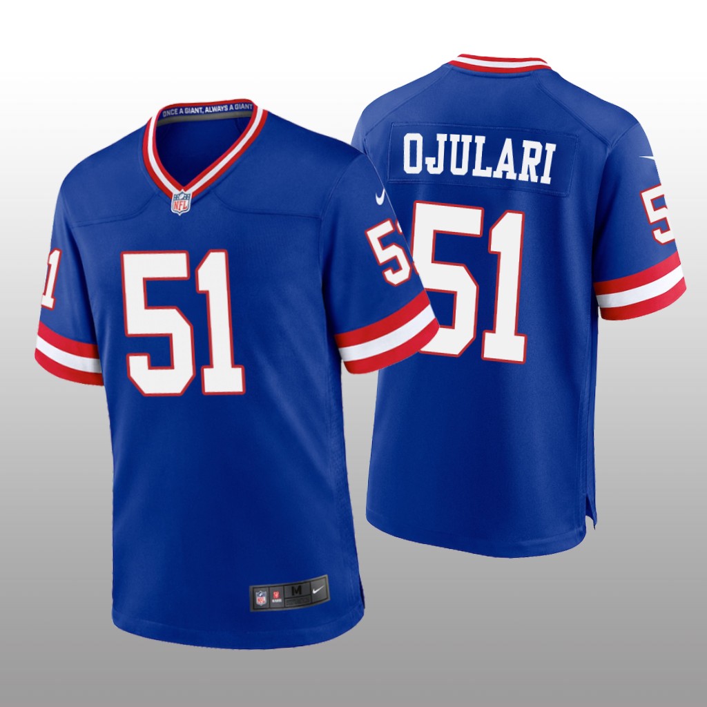 New York Giants Azeez Ojulari Royal Jersey Classic Game - Men's